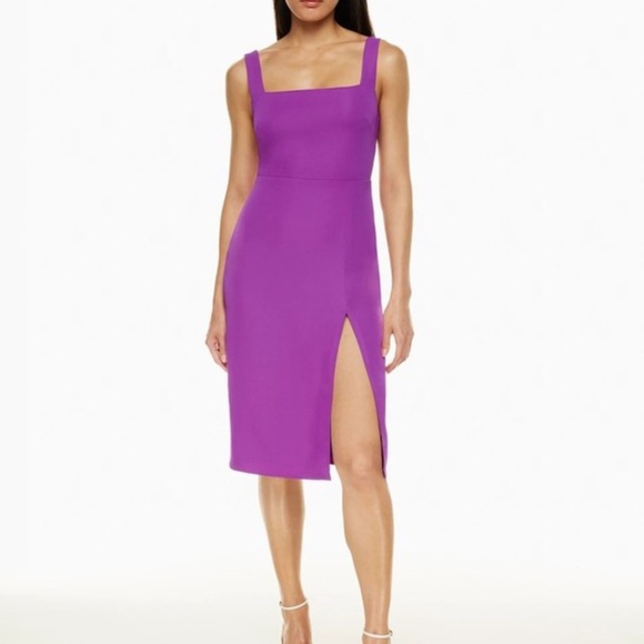 Babaton Aritzia midi slit dress size 6 - Picture 1 of 5